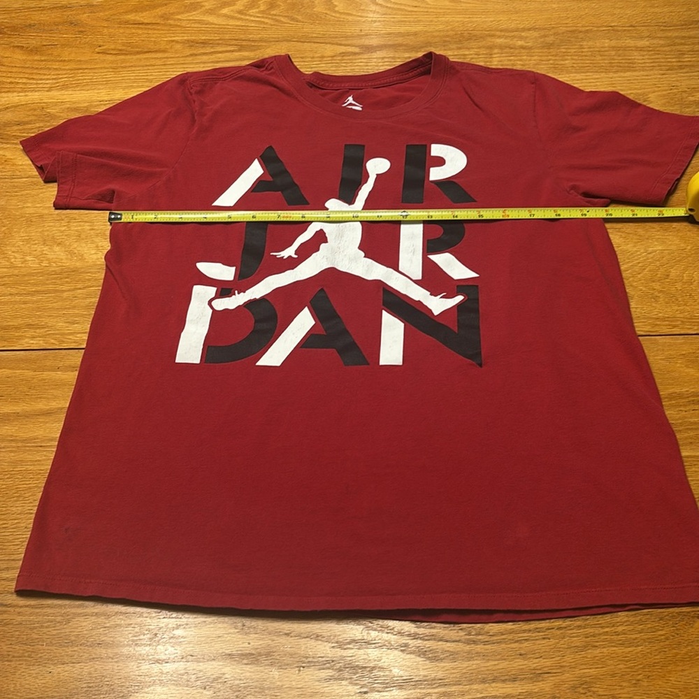 3 piece Jordan outfit Jordan Red Graphic Crewneck Trio with Black Red Logo Pants - Picture 7 of 9
